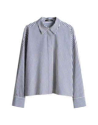 someday - Streifenbluse Loose Fit - Zvenja blau/weiß - Gr. - 36