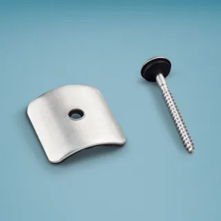 Kalottenset Sinus Holz Edelstahl Kalotte mit Torxschraube und Dichtscheibe 4,5 x 55 mm zur Befestigung auf Holz
