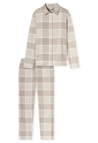 SCHIESSER - Schlafanzug lang beige - Gr. - 48