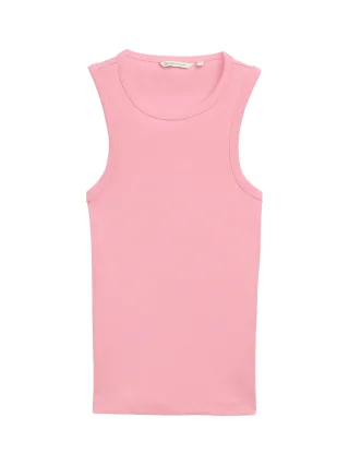 Denim Tom Tailor - Racerback Ripp Top light dusty pink - Gr. - L