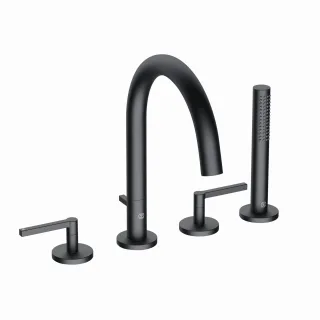 KLUDI NOVA FONTE 4Loch Wannenarmatur PURISTIC mattschwarz, 204253915 204253915