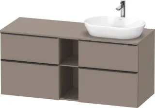 Duravit D-Neo Konsolenwaschtischunterbau wandhängend Basalt Matt 1400x550x664 mm - DE4970RBD430000 DE4970RBD430000