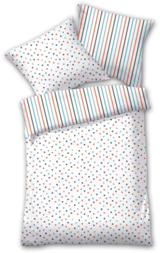Dyckhoff Bettwäsche "4014" 2 Stk. Mako-Satin, 100 % Baumwolle, pflegeleicht, grafisch
