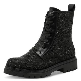 MARCO TOZZI - Da.-Stiefel black glitter - Gr. - 37
