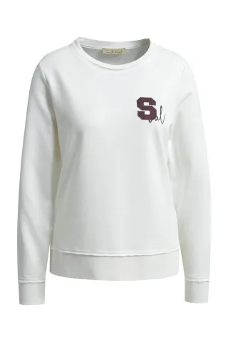 Smith&Soul - Sweatshirt Backpatch cream white - Gr. - L