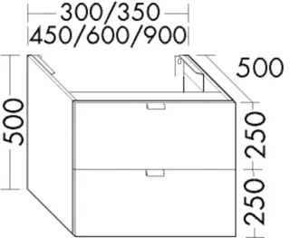 Burgbad Unterschrank rc40 System PG2 500x600x500 Eiche Tabak, WWOA060F4101 WWOA060F4101