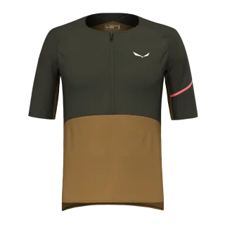 SALEWA - Vento Merino Half Zip T-Shirt Herren - Grün (Gr.48)