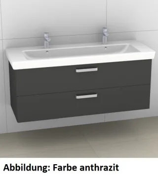 Artiqua 414 Waschtischunterschrank für Subway 2.0 7176D2 Eiche Weiß quer NB, 414-WU2L-V73-7185-440 414-WU2L-V73-7185-440