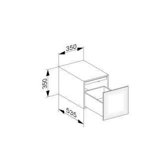 Keuco Sideboard Edition 11 31320, 1 Front-Auszug, weiß Hochgl./weiß Hochgl., 31320210000 31320210000