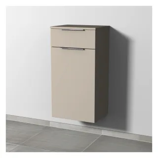 Sanipa 3way Mittelschrank mit 1 Auszug und 1 Wäschekorbklappe, Kaschmir-Matt, UP1541U UP1541U