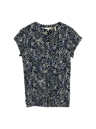 Tom Tailor - Bluse mit Muster multicolor navy dot structure - Gr. - 38