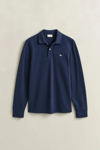 GANT - Shield Piqué Rugger evening blue - Gr. - XL