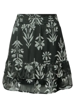 Street One Studio - Chiffon-Rock mit Volants grün - Gr. - 34