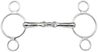 3-Ring-Wassertrense, Edelstahl, doppeltgebrochen