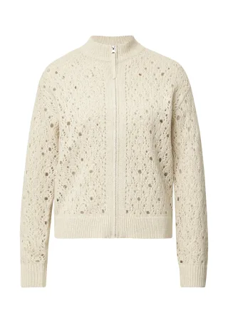 comma - Strickjacke beige - Gr. - 38