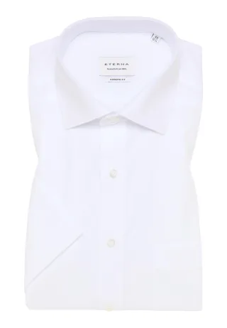ETERNA - Original Shirt Popeline Kurzarm weiß - Gr. - 48/Kurzarm