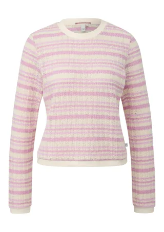 qs - T-Shirt pink|creme - Gr. - S