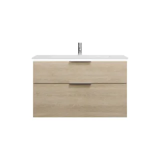 Burgbad Mineralguss Waschtisch-Set Eqio Eiche Dekor Cashmere/Alpinweiss, SEZE102F3180C0001 SEZE102F3180C0001