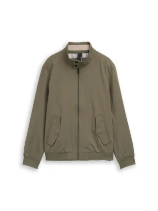 Tom Tailor - Harrington Jacke aus wasserabweisendem Material faded leaf green - Gr. - M