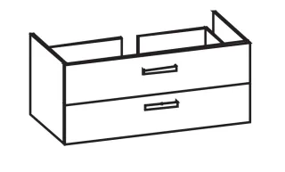 Artiqua 413 Waschtischunterschrank für Xeno 126220, 126221, 126225 Riviera Eiche quer NB, 413-WU2L-K 413-WU2L-K95-7179-438