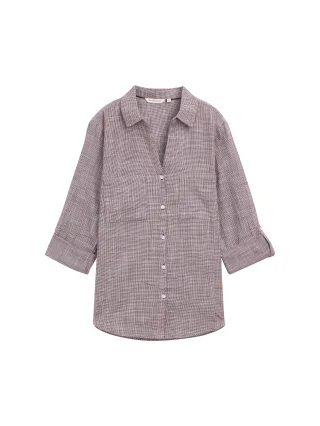 Tom Tailor - Bluse mit Brusttaschen bordeaux red - Gr. - 36