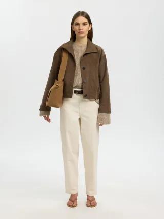SELECTED WOMEN - SLWSTELLA MEDIUM SUEDE BAG Tan - Gr. - ONE SIZE