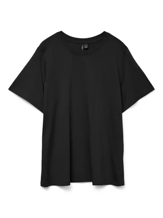 VERO MODA CURVE - VMPAULINA SS T-SHIRT JRS NOOS CUR Black - Gr. - S-42/44
