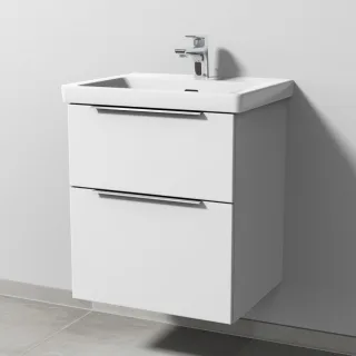 Sanipa 3way Waschtischunterbau zu Villeroy & Boch Subway 3.0 Waschtisch mit 2 Auszügen, Weiß-Soft UM85243