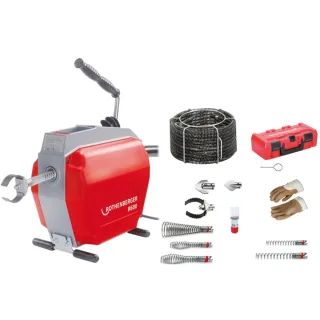 Rothenberger E - Rohrreinigungsmaschine R600 230V+Spiral/Werkzeug-set 7.2687+7.2955X - 72675