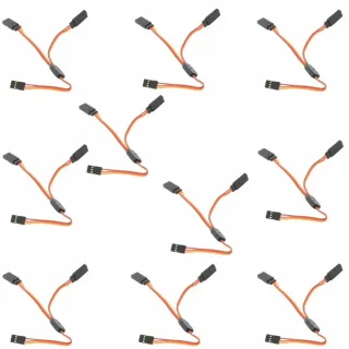 10PCS Amass 15cm Y Servo Cable Lead Splitter For JR Spektrum HITEC