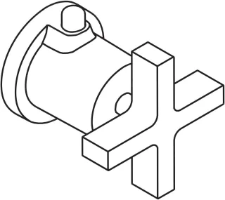Hansgrohe Kreuzgriff Axor Citterio Thermostat chrom, 39391000 39391000