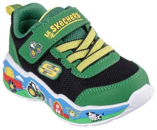 Skechers Sneaker "PLAY SCENE JOHN DEERE", Klettschuh im John Deere Design, Größenschablone zum Download