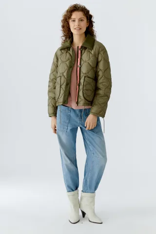 Oui - Wendejacke khaki brown - Gr. - 42