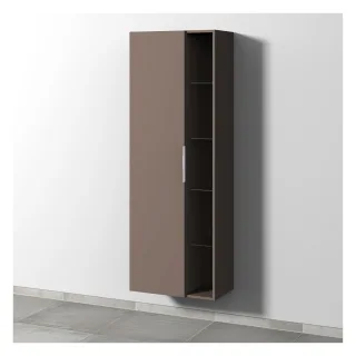 Sanipa 3way Stauraumschrank mit 1 Tür und offenen Fächern, Taupe-Matt UP1801T