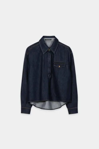 Luisa Cerano - Blusen / Hemden Weiblich denim blue - Gr. - 36