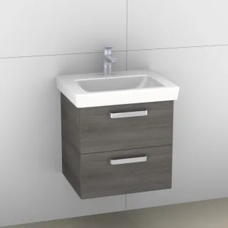 Artiqua 414 Waschtischunterschrank für Subway 2.0 7113F6 Graphit Struktur quer, 414-WU2L-V60-7098-40 414-WU2L-V60-7098-401