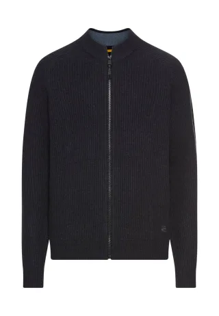 camel active - Strickjacke aus reiner Lammwolle dark navy - Gr. - XL