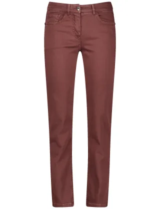 GERRY WEBER Edition - HOSE JEANS VERKUERZT marsala washed - Gr. - 46R
