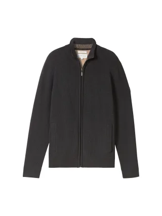 Tom Tailor - Strukturierte Strickjacke black grey melange - Gr. - M