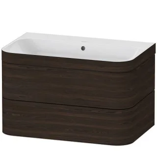 Duravit Happy D.2 Plus c-bonded Set wandhängend Nussbaum gebürstet Matt 775x490x480 mm - HP4637N6969 HP4637N6969