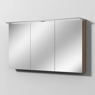Sanipa Reflection Spiegelschrank MALTE 130 mit LED-Aufsatzleuchte, Eiche-Tabak, SD15750 SD15750