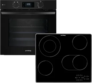 Privileg Backofen-Set "PBA2S85HU1K" Set, 2 Stk. tlg. Schonendes Garen dank des Turn&Go Dampfprogrammes für beste Ergebnisse