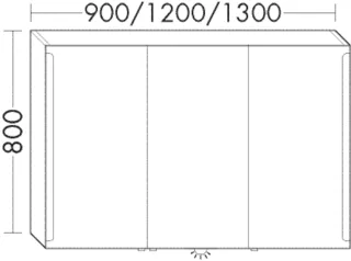 Burgbad Spiegelschrank Sys30 PG4 Sana 800x1300x170 Trend- oder RAL-Farbe HGL, SPEW130RF5348 SPEW130RF5348