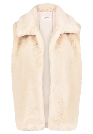 CARTOON - Fake Fur-Weste birch - Gr. - 36