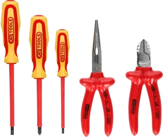 KS Tools ERGOTORQUE VDE Zangen- und Schraubendreher-Satz, 5-tlg Variante 2 - 117.1770