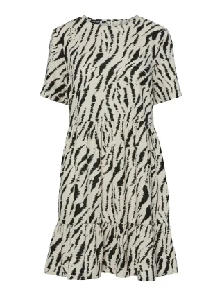 PIECES - PCTARLEM SS DRESS WVN oat milk - Gr. - XS