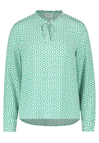 CARTOON - Schlupfbluse green/white - Gr. - 42