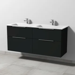 Sanipa 3way Waschtischunterbau zu Ideal Standard Connect Air Waschtisch mit 4 Auszügen, Vulkan-Matt UP6441V