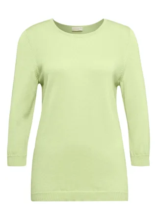GOLDNER 3/4 Arm-Pullover "Kurzgröße Sommer-Strickpullover, Ajourmuster" Ohne