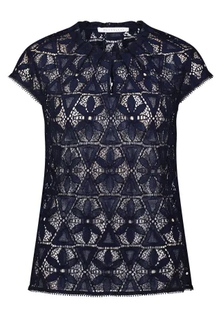 Betty & Co - Spitzenbluse navy blue - Gr. - 38